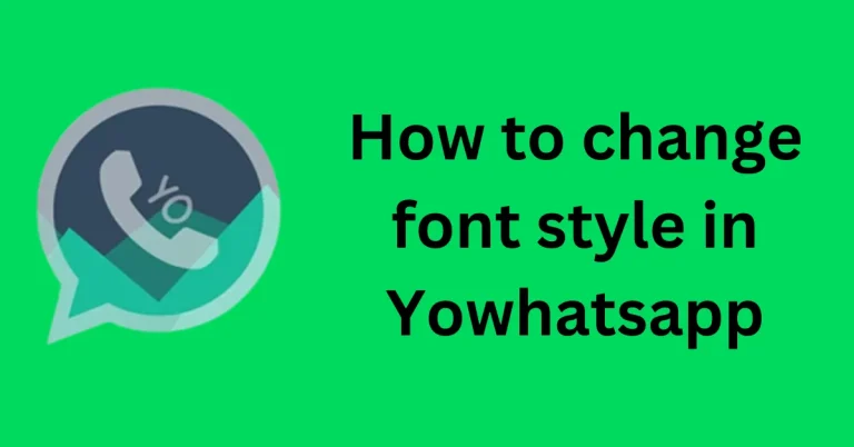 change font style in yowhatsapp 2024